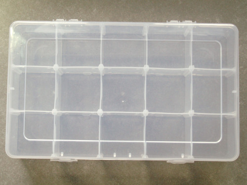 Sortierbox Aufbewahrungsbox 15 Fächer flex 27x17x5cm transparent